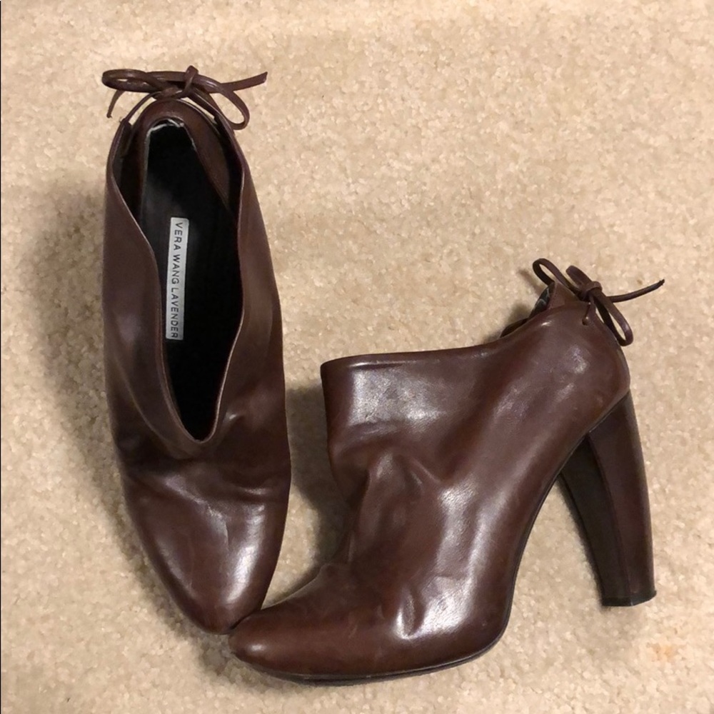 Vera wang lavender brown booties